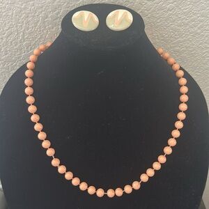Vintage Beaded Necklace with matching Earrings